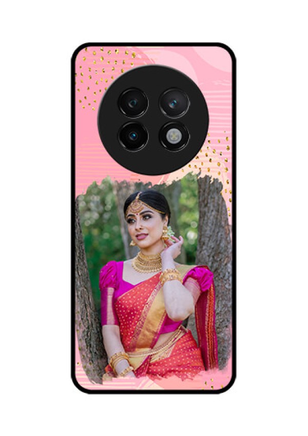 Realme 13 Plus 5G Custom Glass Phone CaseGold Glitter Splash Design