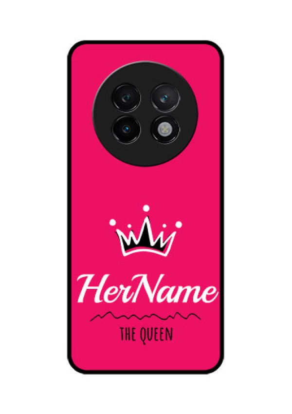 Realme 13 Plus 5G Custom Glass Phone CaseQueen With Name Design