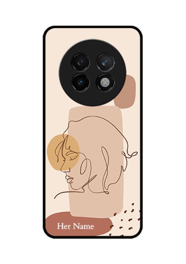 Realme 13 Plus 5G Custom Glass Phone CaseCalm Woman Line Art Design