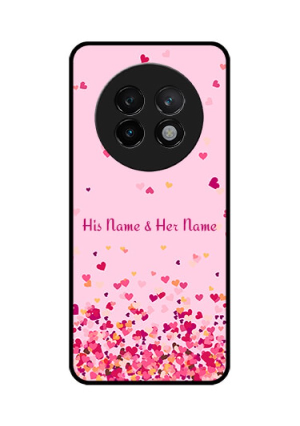 Realme 13 Plus 5G Custom Glass Phone CaseFloating Hearts Design