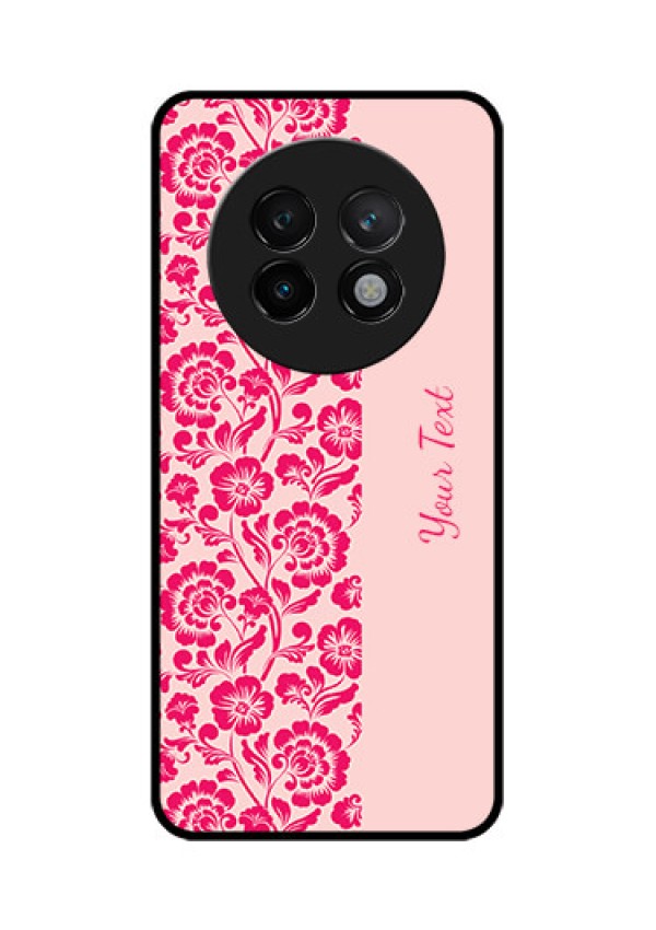 Realme 13 Plus 5G Custom Glass Phone CaseAttractive Floral Pattern Design