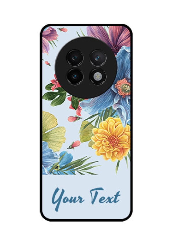Realme 13 Plus 5G Custom Glass Phone CaseStunning Watercolored Flowers Painting Design