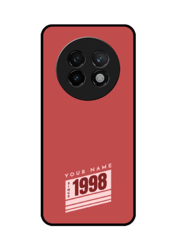 Realme 13 Plus 5G Custom Glass Phone CaseRed Custom Year Of Birth Design