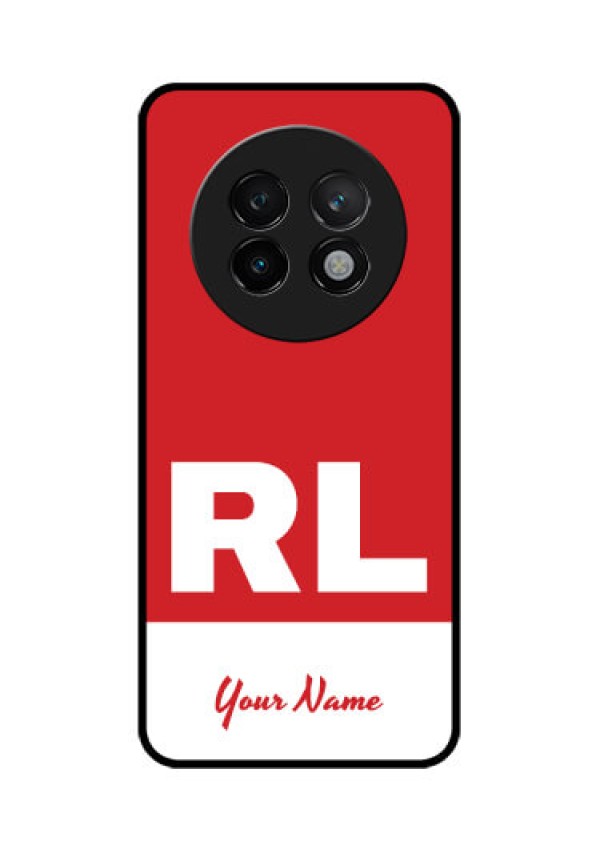 Realme 13 Plus 5G Custom Glass Phone CaseDual Tone Custom Text Design