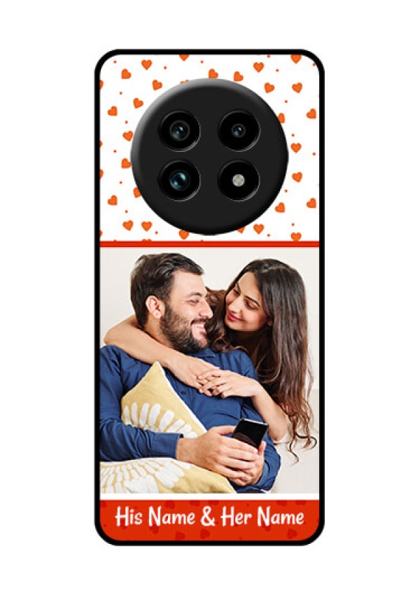 Realme 13 Pro 5G Custom Glass Phone Case - Orange Love Symbol Design