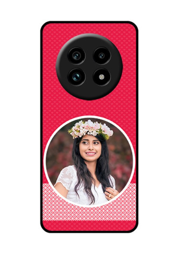 Realme 13 Pro 5G Custom Glass Phone Case - Pink Color Pattern Design