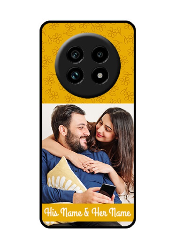Realme 13 Pro 5G Custom Glass Phone Case - Yellow Floral Design