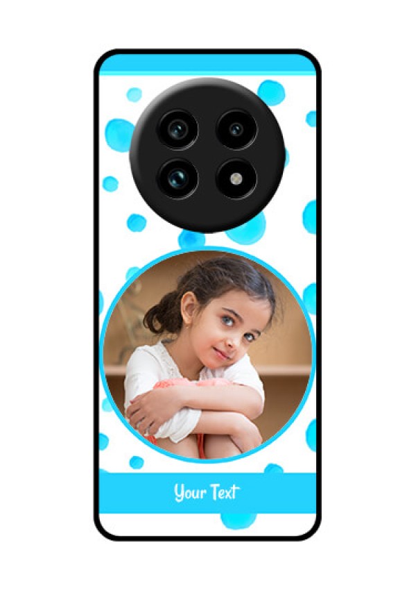 Realme 13 Pro 5G Custom Glass Phone Case - Blue Bubbles Pattern Design