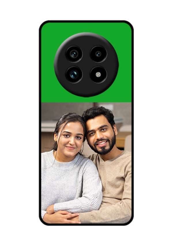 Realme 13 Pro 5G Custom Glass Phone Case - Green Pattern Design