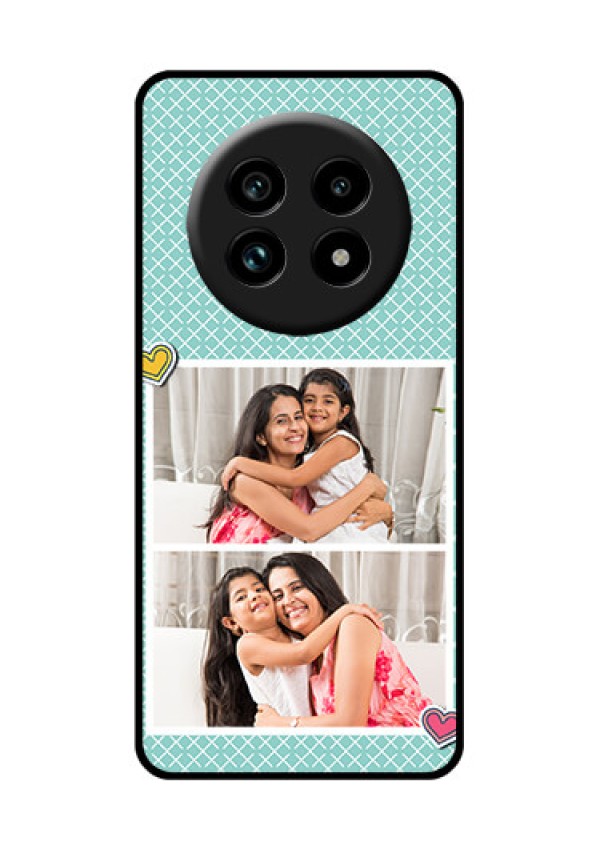 Realme 13 Pro 5G Custom Glass Phone Case - 2 Image Holder With Pattern Design
