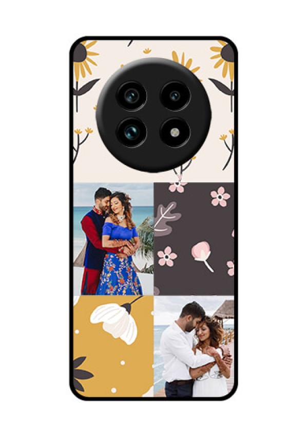 Realme 13 Pro 5G Custom Glass Phone Case - 3 Images With Floral Design