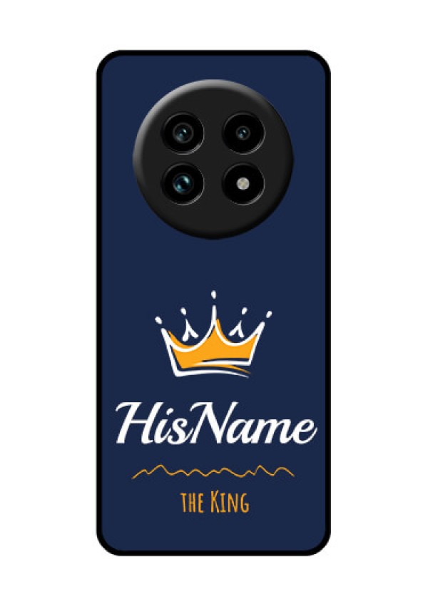 Realme 13 Pro 5G Custom Glass Phone Case - King With Name Design