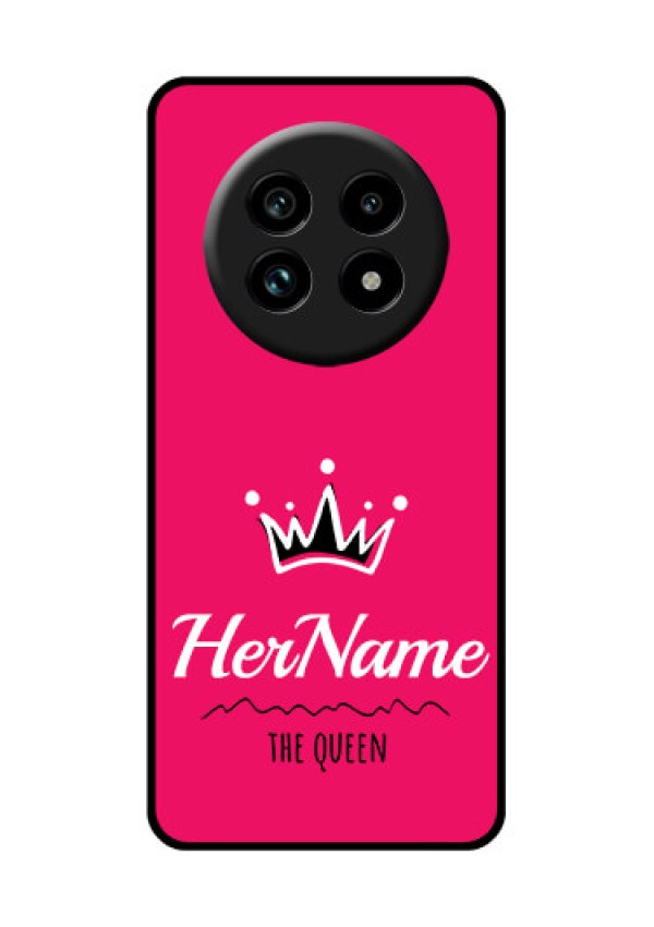 Realme 13 Pro 5G Custom Glass Phone Case - Queen With Name Design