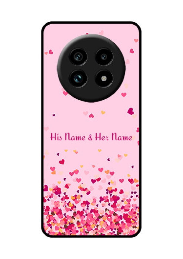 Realme 13 Pro 5G Custom Glass Phone Case - Floating Hearts Design