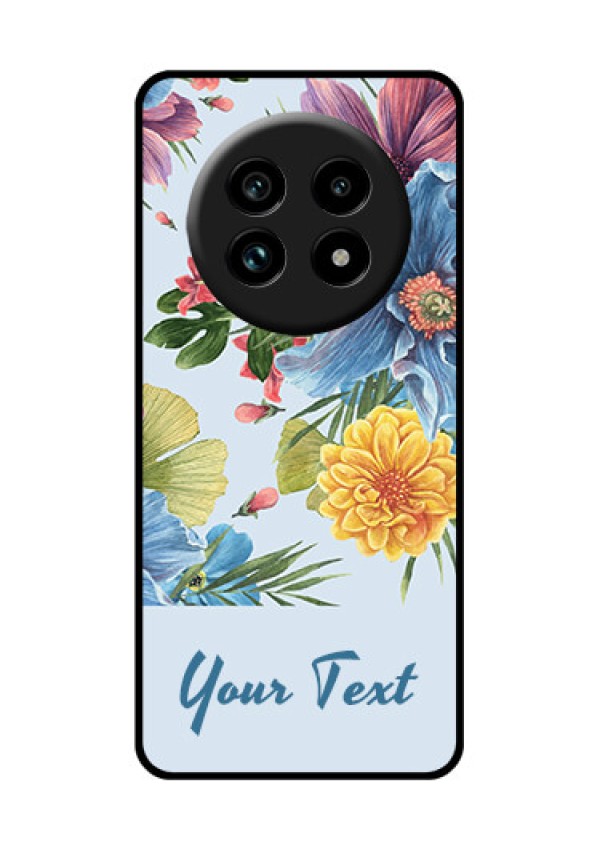 Realme 13 Pro 5G Custom Glass Phone Case - Stunning Watercolored Flowers Painting Design
