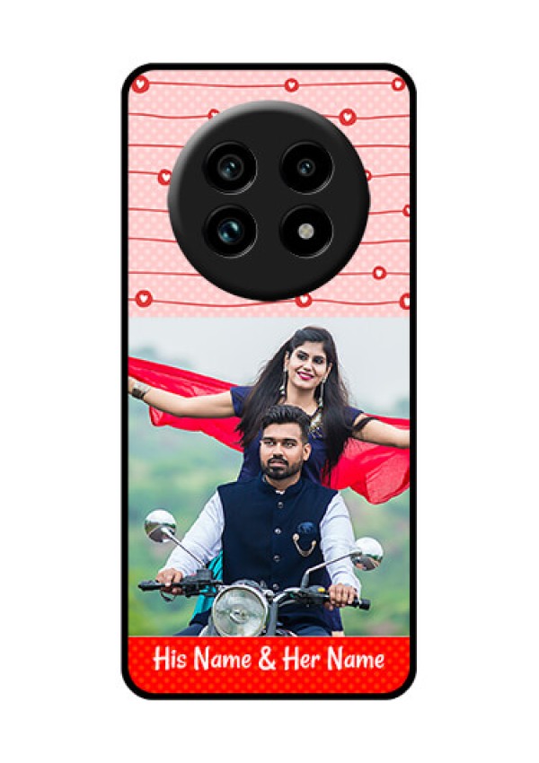 Realme 13 Pro Plus 5G Custom Glass Phone Case - Red Pattern Case Design
