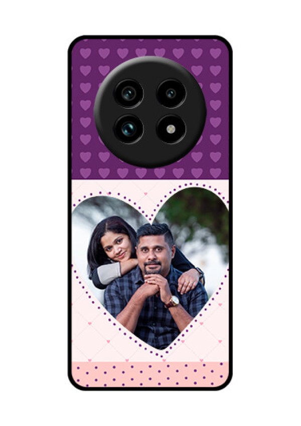 Realme 13 Pro Plus 5G Custom Glass Phone Case - Violet Love Dots Design