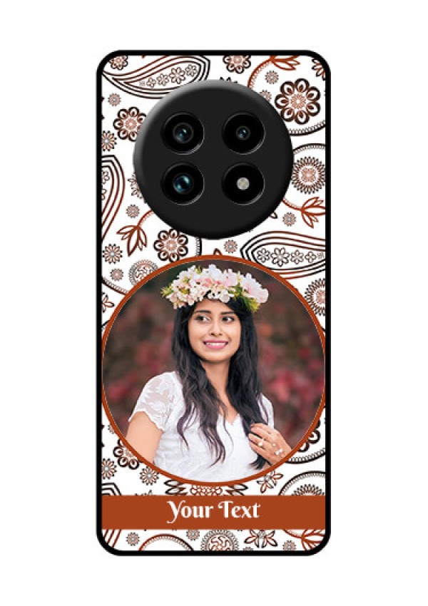 Realme 13 Pro Plus 5G Custom Glass Phone Case - Abstract Flower Design