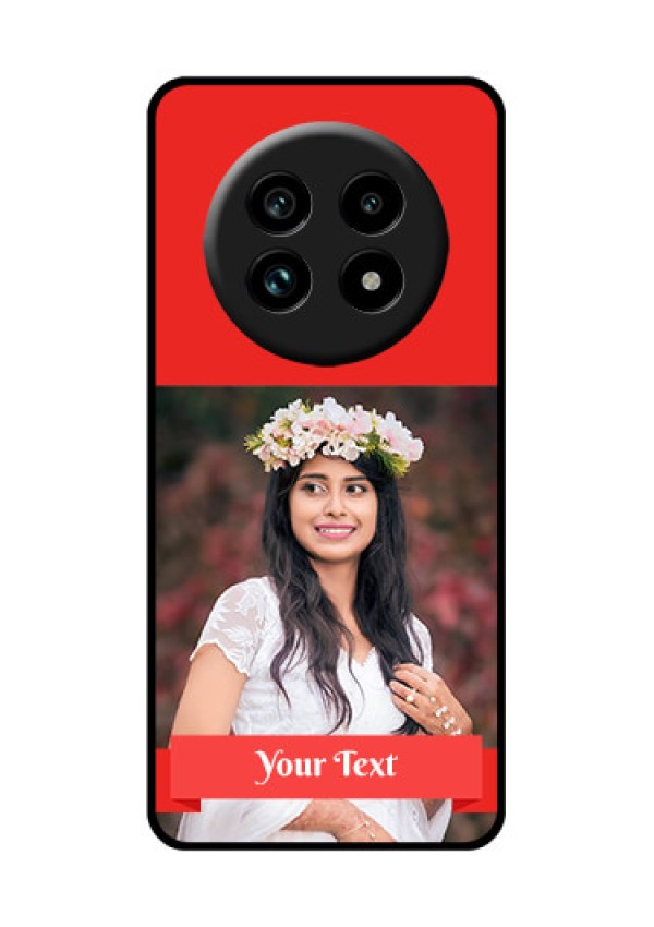 Realme 13 Pro Plus 5G Custom Glass Phone Case - Simple Red Color Design