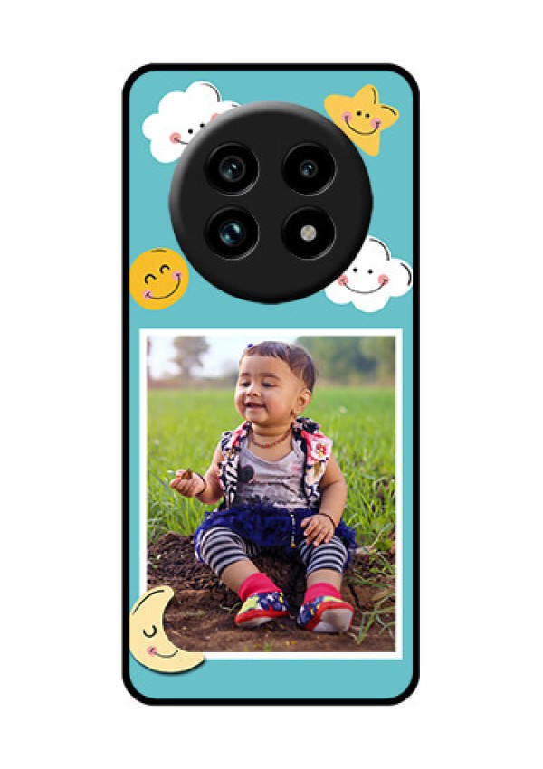 Realme 13 Pro Plus 5G Custom Glass Phone Case - Smiley Kids Stars Design