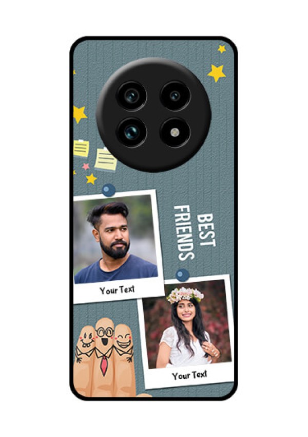 Realme 13 Pro Plus 5G Custom Glass Phone Case - Sticky Frames And Friendship Design