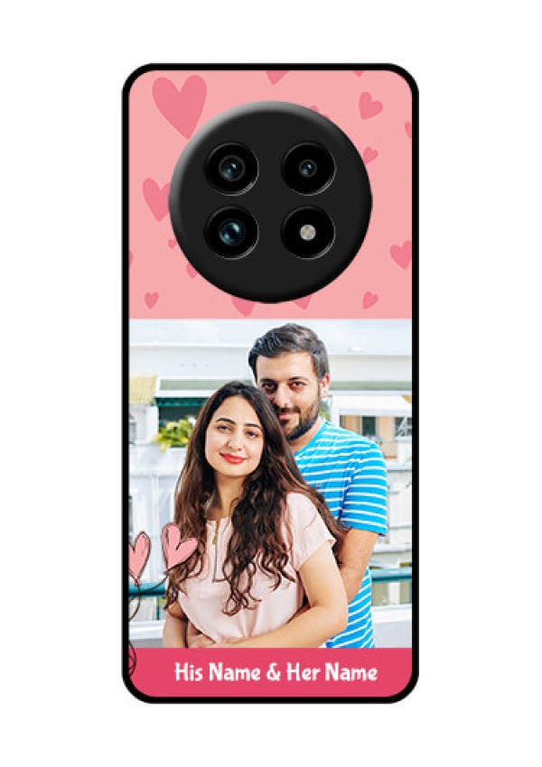 Realme 13 Pro Plus 5G Custom Glass Phone Case - Love Design Peach Color