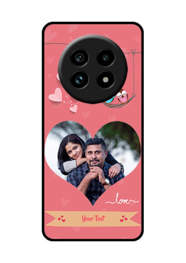 Realme 13 Pro Plus 5G Custom Glass Phone Case - Peach Color Love Design