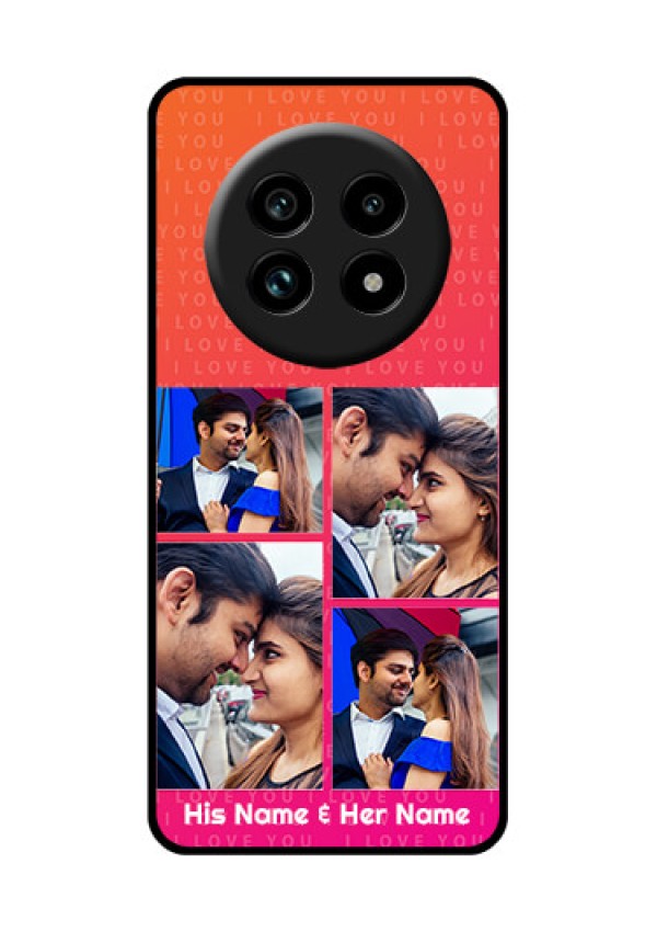 Realme 13 Pro Plus 5G Custom Glass Phone Case - I Love You Pink Design