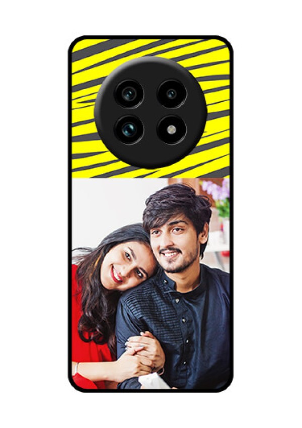 Realme 13 Pro Plus 5G Custom Glass Phone Case - Yellow Abstract Design