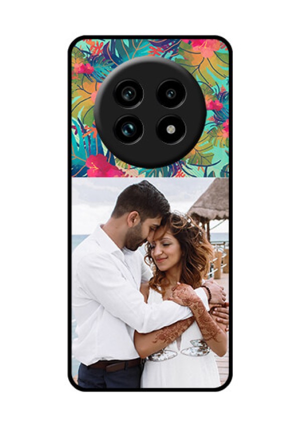 Realme 13 Pro Plus 5G Custom Glass Phone Case - Watercolor Floral Design