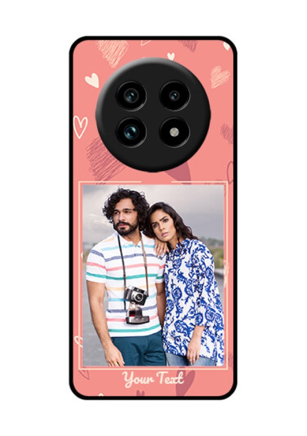Realme 13 Pro Plus 5G Custom Glass Phone Case - Love Doodle Art Design