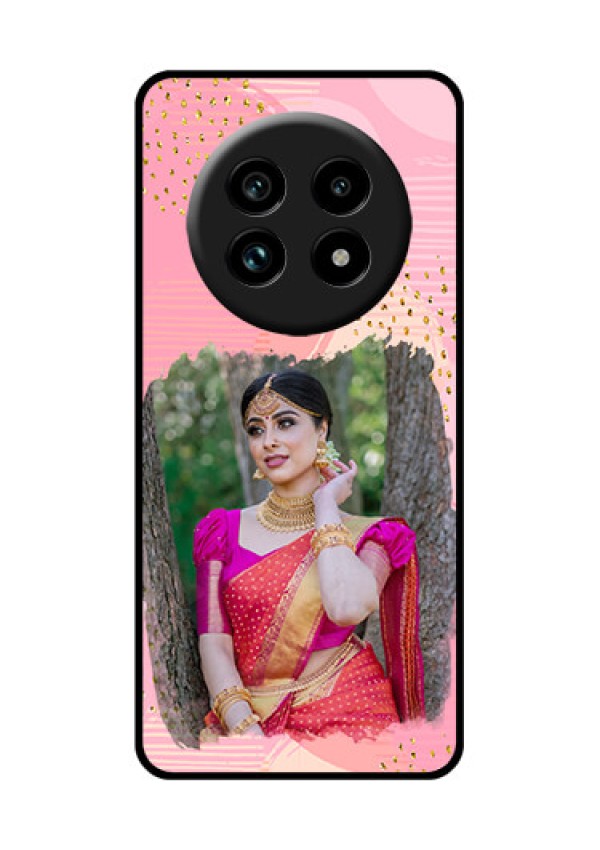 Realme 13 Pro Plus 5G Custom Glass Phone Case - Gold Glitter Splash Design