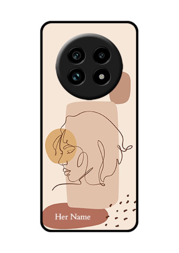 Realme 13 Pro Plus 5G Custom Glass Phone Case - Calm Woman Line Art Design