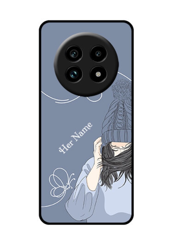 Realme 13 Pro Plus 5G Custom Glass Phone Case - Girl In Winter Outfit Design