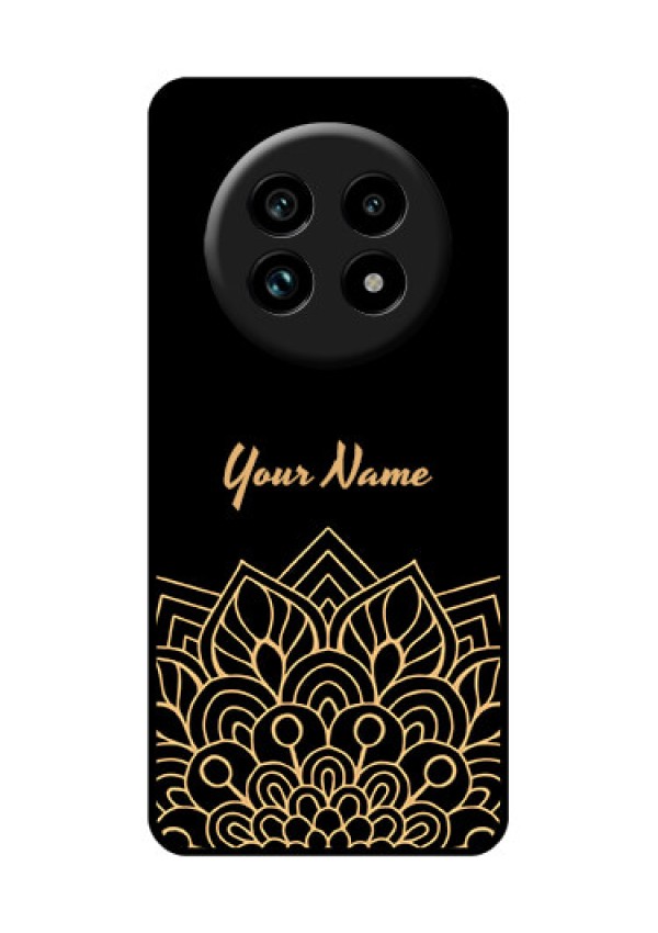 Realme 13 Pro Plus 5G Custom Glass Phone Case - Golden Mandala Design