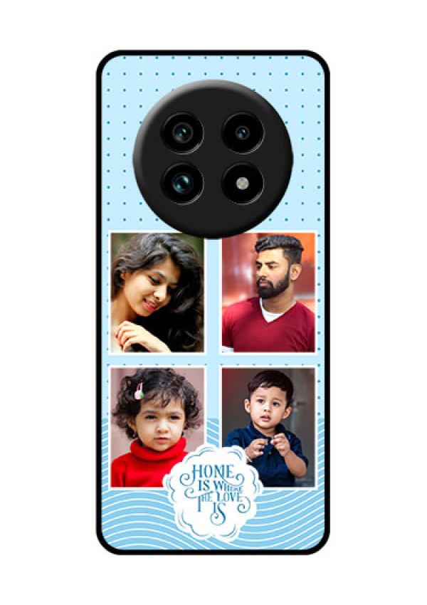 Realme 13 Pro Plus 5G Custom Glass Phone Case - Cute Love Quote With 4 Pic Upload Design