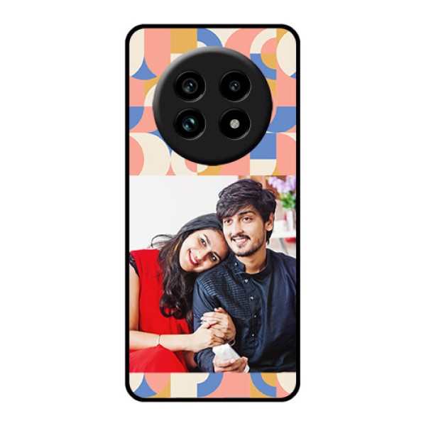 Realme 13 Pro Plus 5G Custom Glass Phone Case - Semi - Circle Maze Pattern Design