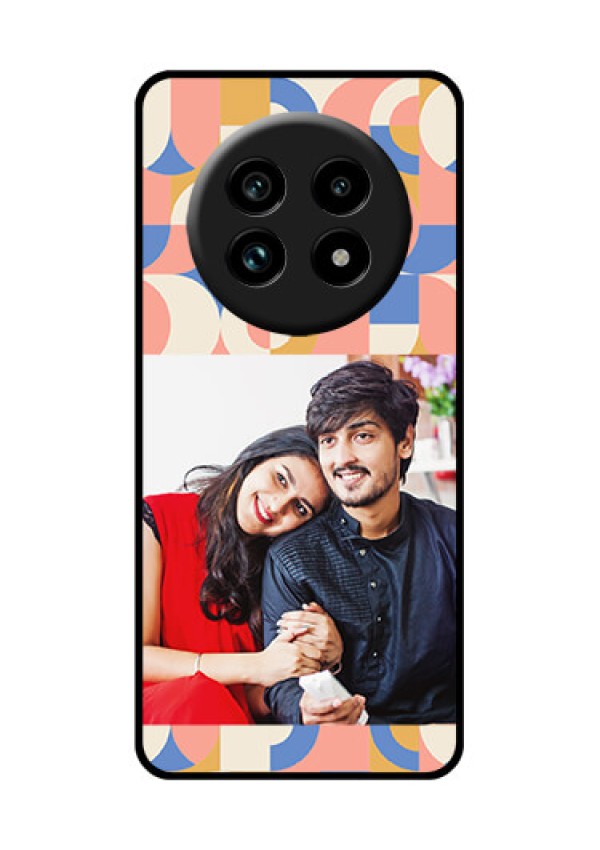 Realme 13 Pro Plus 5G Custom Glass Phone Case - Semi - Circle Maze Pattern Design