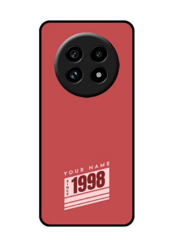 Realme 13 Pro Plus 5G Custom Glass Phone Case - Red Custom Year Of Birth Design