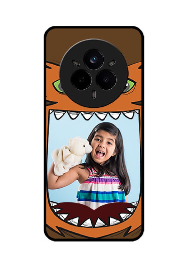 Realme 14 Pro 5G Custom Glass Phone CaseOwl Monster Back Case Design