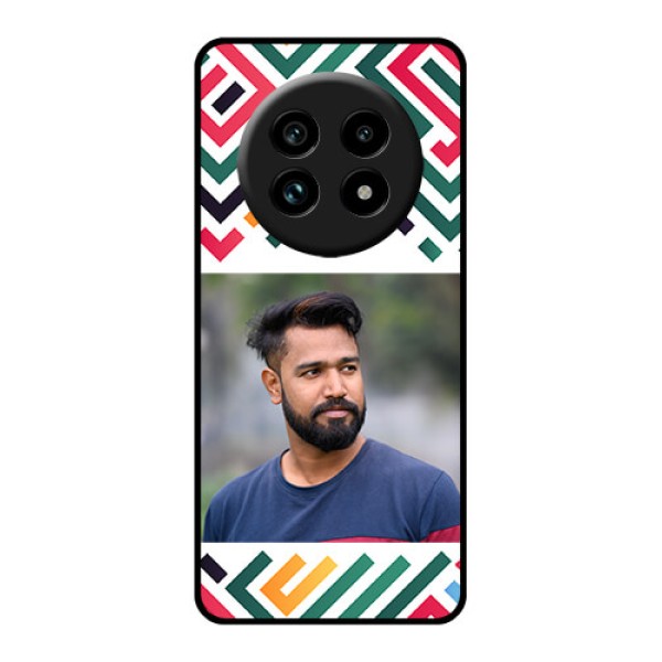 Realme 14 Pro Lite 5G Custom Glass Phone Case - Colorful Maze Pattern Design Realme 14 Pro Lite 5G Custom Glass Phone Case - Colorful Maze Pattern Design