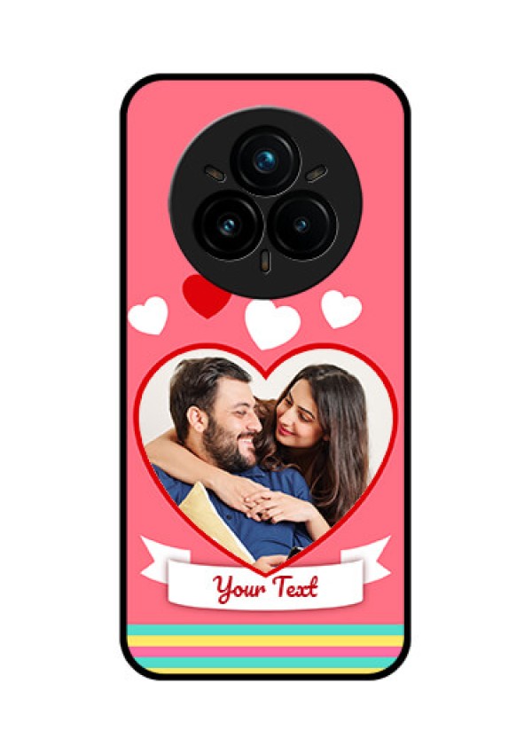 Realme 14 Pro Plus 5G Custom Glass Phone CaseLove Shapes Doodle Design