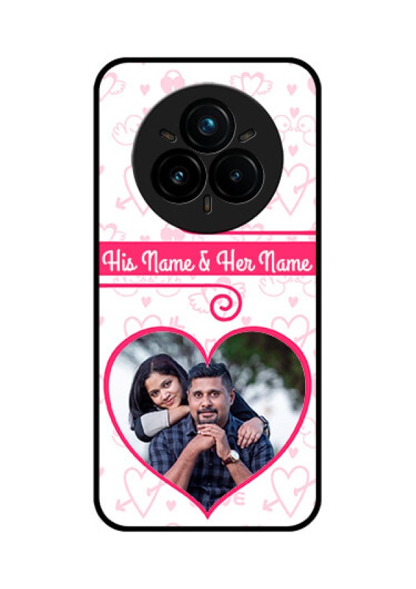 Realme 14 Pro Plus 5G Custom Glass Phone CaseHeart Shape Love Design