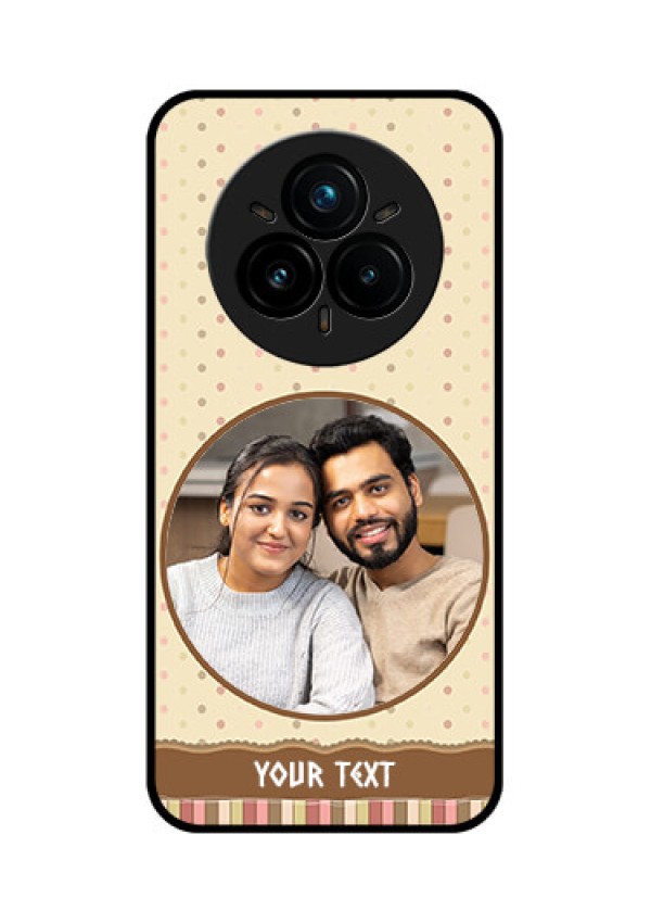 Realme 14 Pro Plus 5G Custom Glass Phone CaseBrown Dotted Mobile Case Design