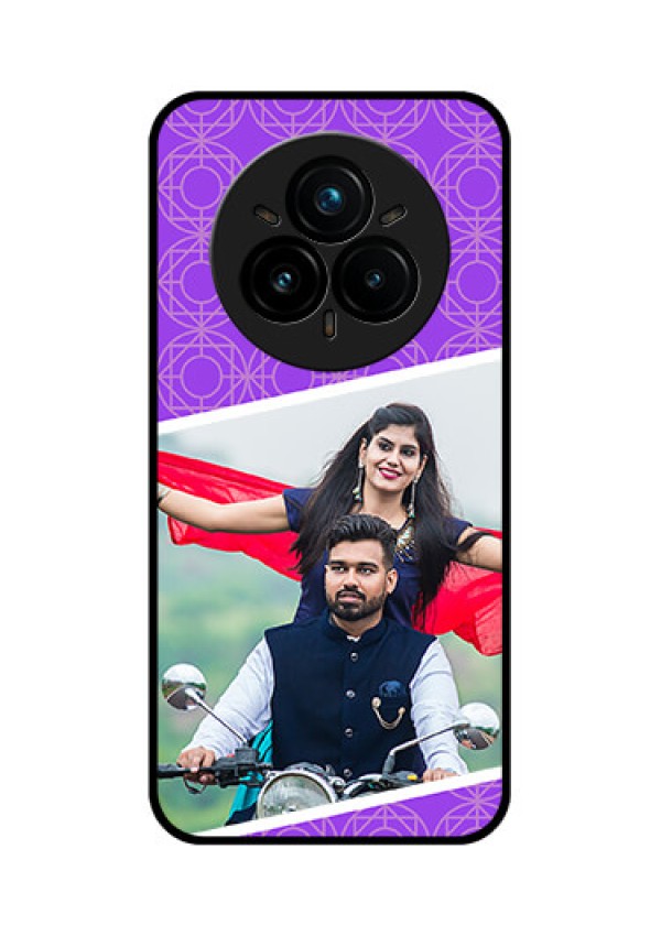 Realme 14 Pro Plus 5G Custom Glass Phone CaseViolet Color Pattern Design