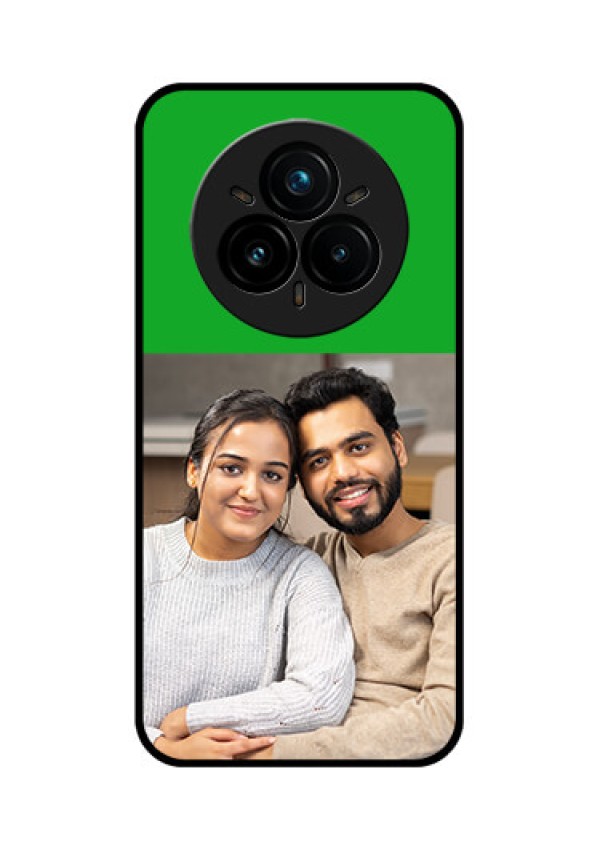 Realme 14 Pro Plus 5G Custom Glass Phone CaseGreen Pattern Design