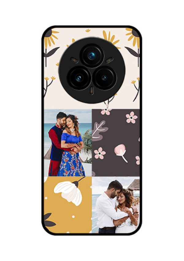 Realme 14 Pro Plus 5G Custom Glass Phone Case3 Images With Floral Design