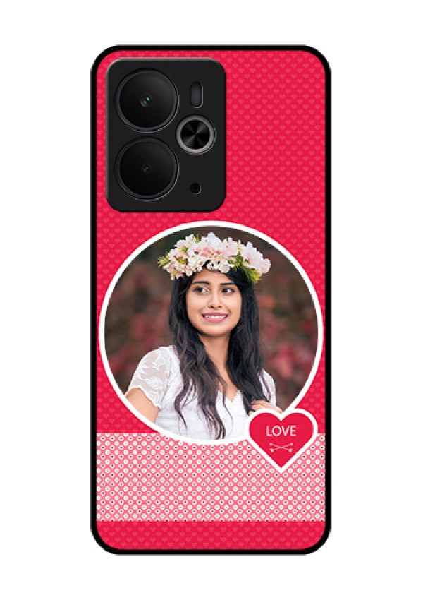 Realme 14T 5G Custom Glass Phone Case - Pink Color Pattern Design