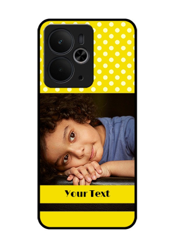 Realme 14T 5G Custom Glass Phone Case - Bright Yellow Case Design