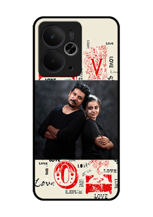 Realme 14T 5G Custom Glass Phone Case - Trendy Love Design Case